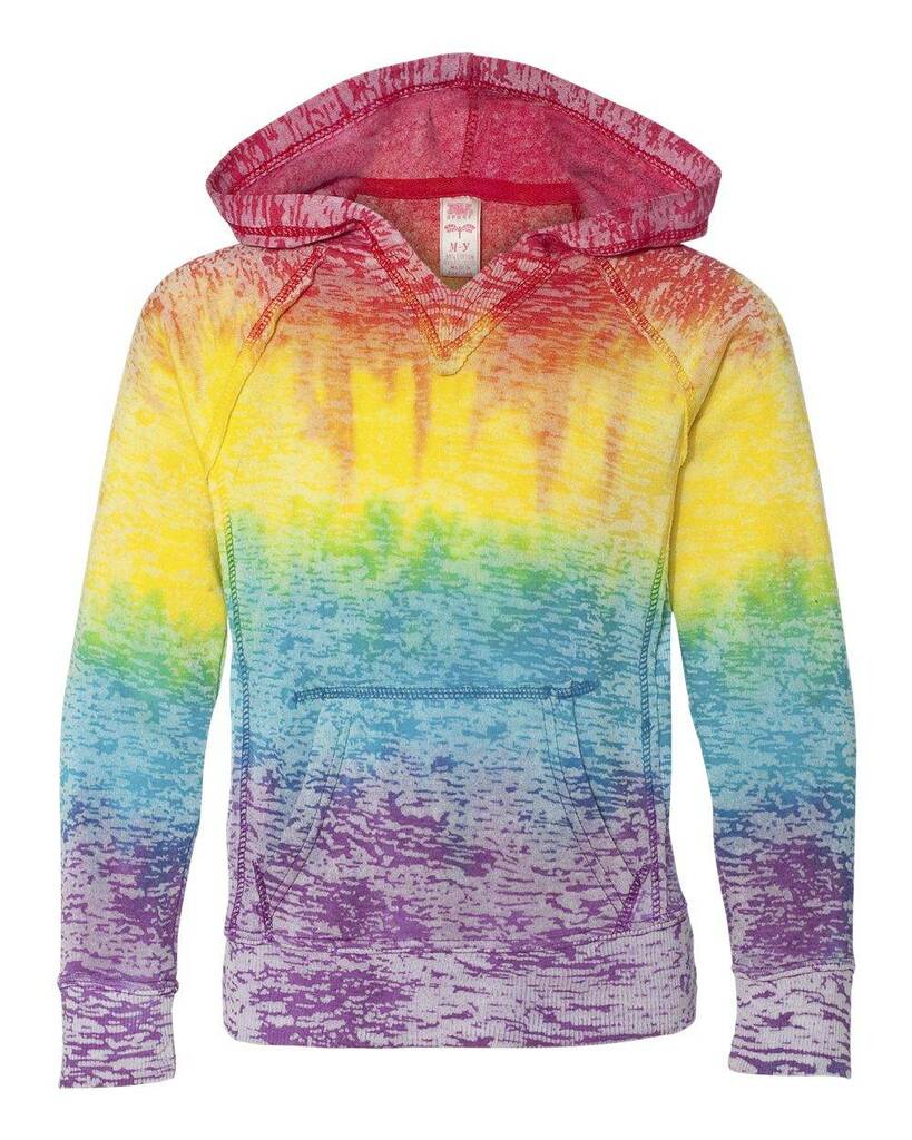 W1162Y MV Sport Girls’ Courtney Burnout V-Notch Hooded Sweatshirt W1162Y MV Sport Girls’ Courtney Burnout V-Notch Hooded Sweatshirt