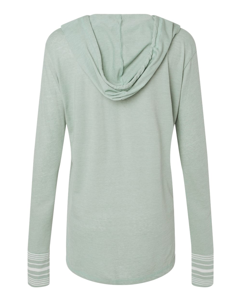W19439 MV Sport Womens Heathered Jersey Hooded Tunic - Back Image