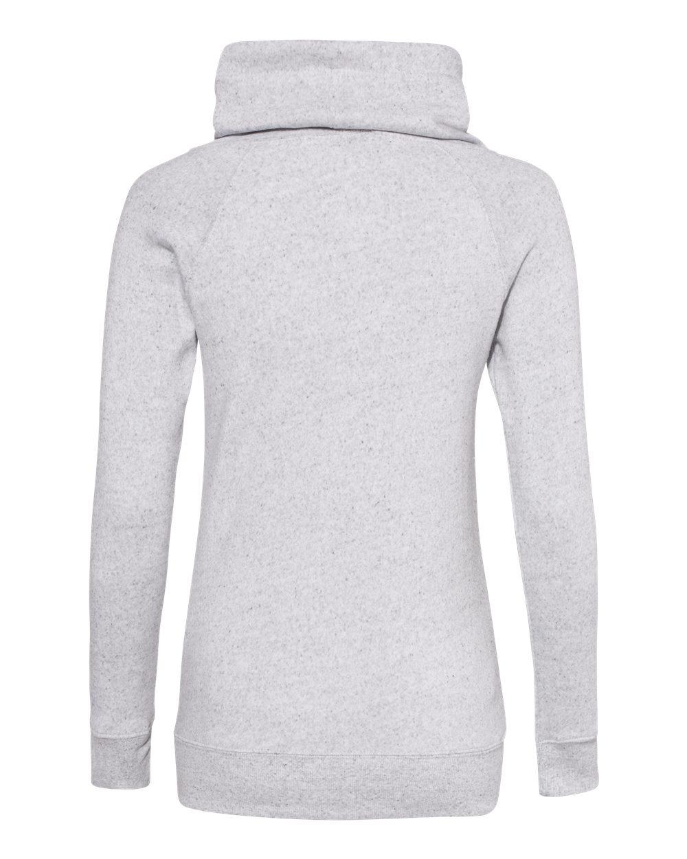W20155 MV Sport Women’s Space-Dyed Cowl Neck Sweatshirt - Back Image