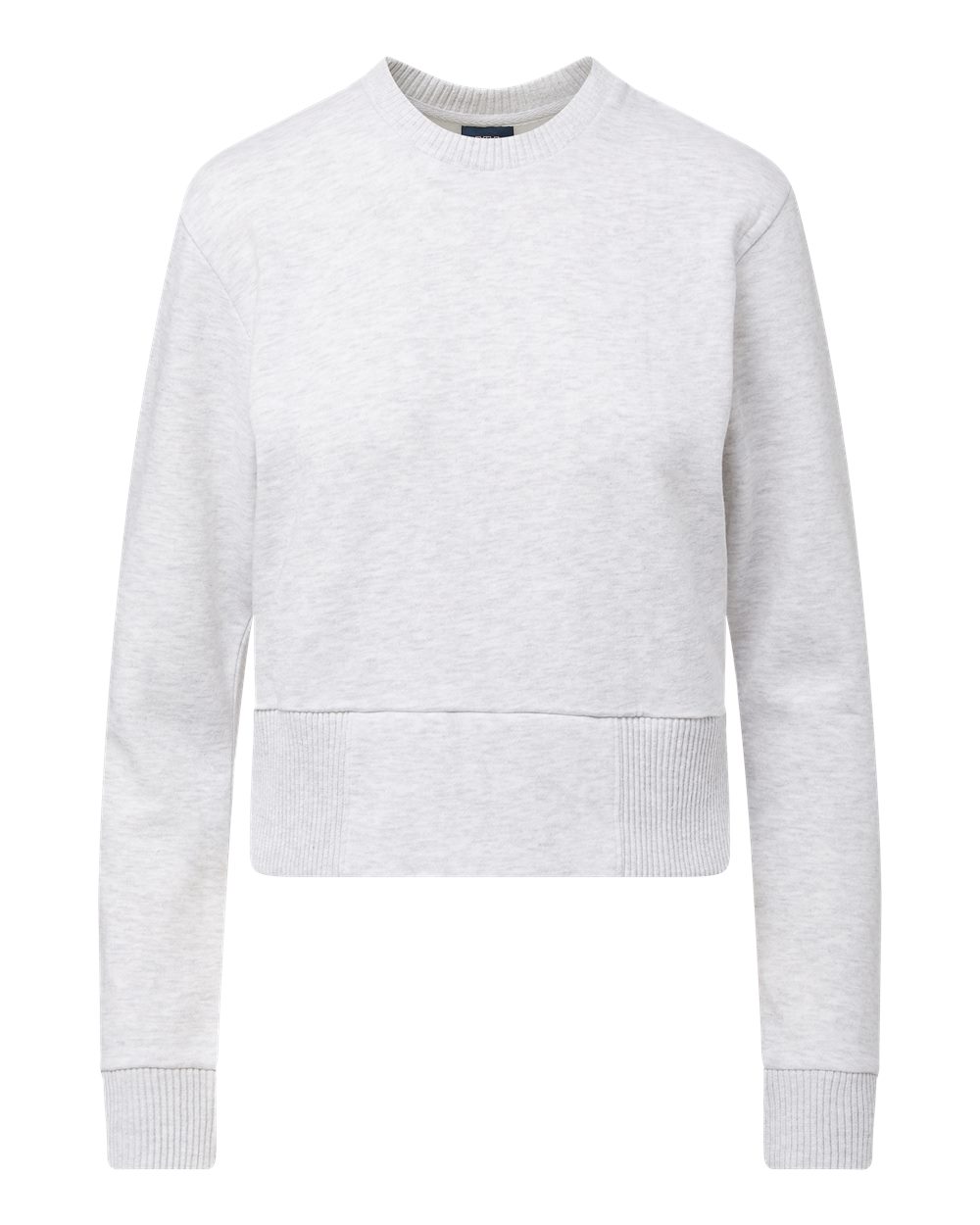 W22106 MV Sport Womens Cloud Fleece Crop Crewneck Sweatshirt