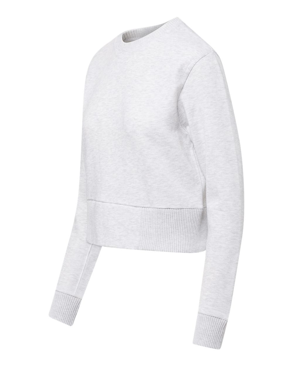 W22106 MV Sport Womens Cloud Fleece Crop Crewneck Sweatshirt - Siide Image