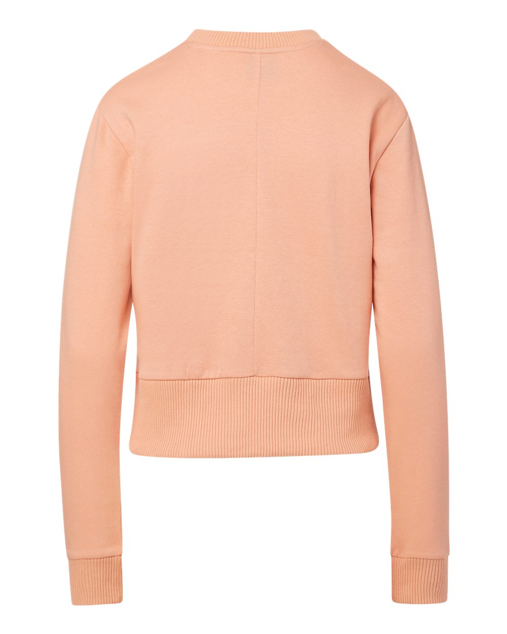 W22106 MV Sport Womens Cloud Fleece Crop Crewneck Sweatshirt W22106 MV Sport Womens Cloud Fleece Crop Crewneck Sweatshirt - Back Image
