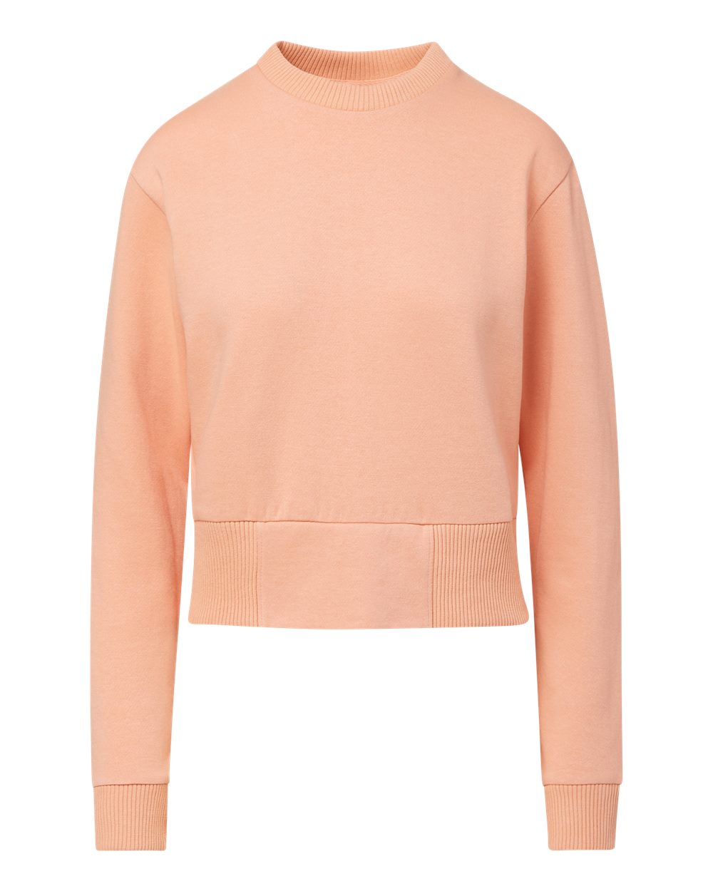W22106 MV Sport Womens Cloud Fleece Crop Crewneck Sweatshirt W22106 MV Sport Womens Cloud Fleece Crop Crewneck Sweatshirt