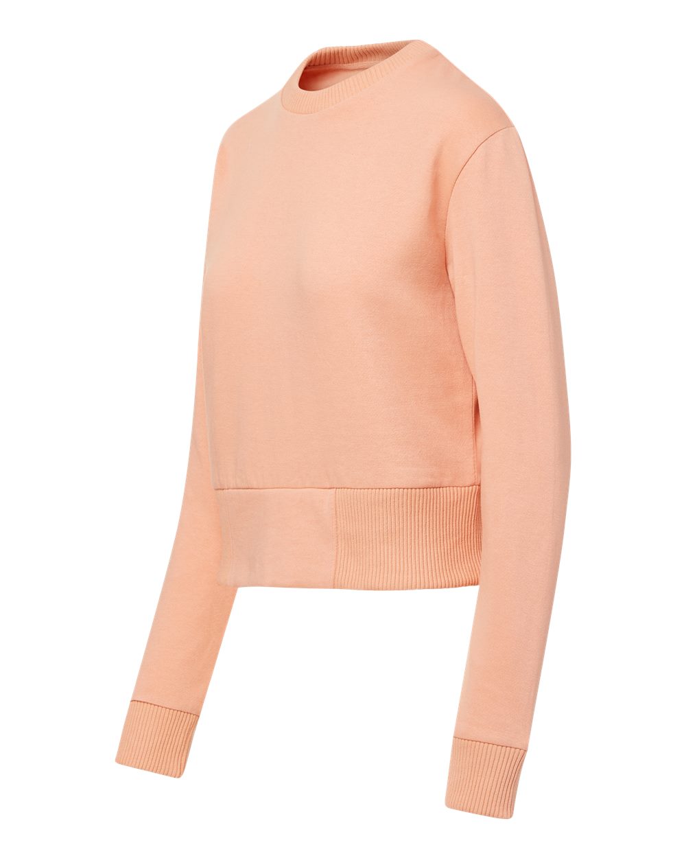 W22106 MV Sport Womens Cloud Fleece Crop Crewneck Sweatshirt W22106 MV Sport Womens Cloud Fleece Crop Crewneck Sweatshirt - Siide Image