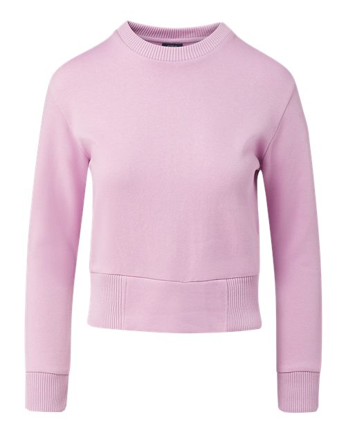 W22106 MV Sport Womens Cloud Fleece Crop Crewneck Sweatshirt W22106 MV Sport Womens Cloud Fleece Crop Crewneck Sweatshirt