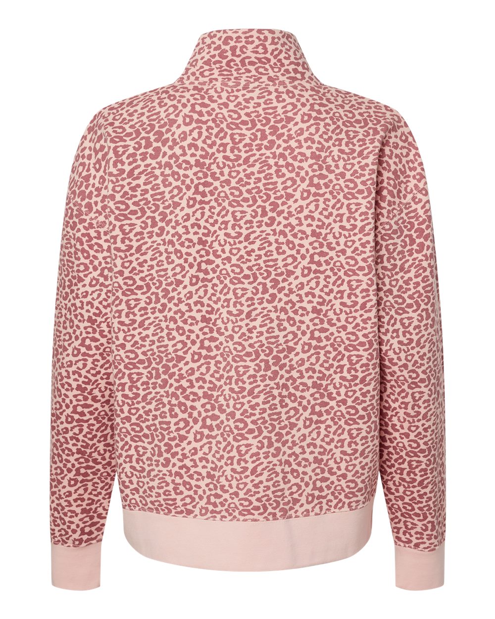 W22713 MV Sport Womens Sueded Fleece Quarter-Zip Sweatshirt - Back Image