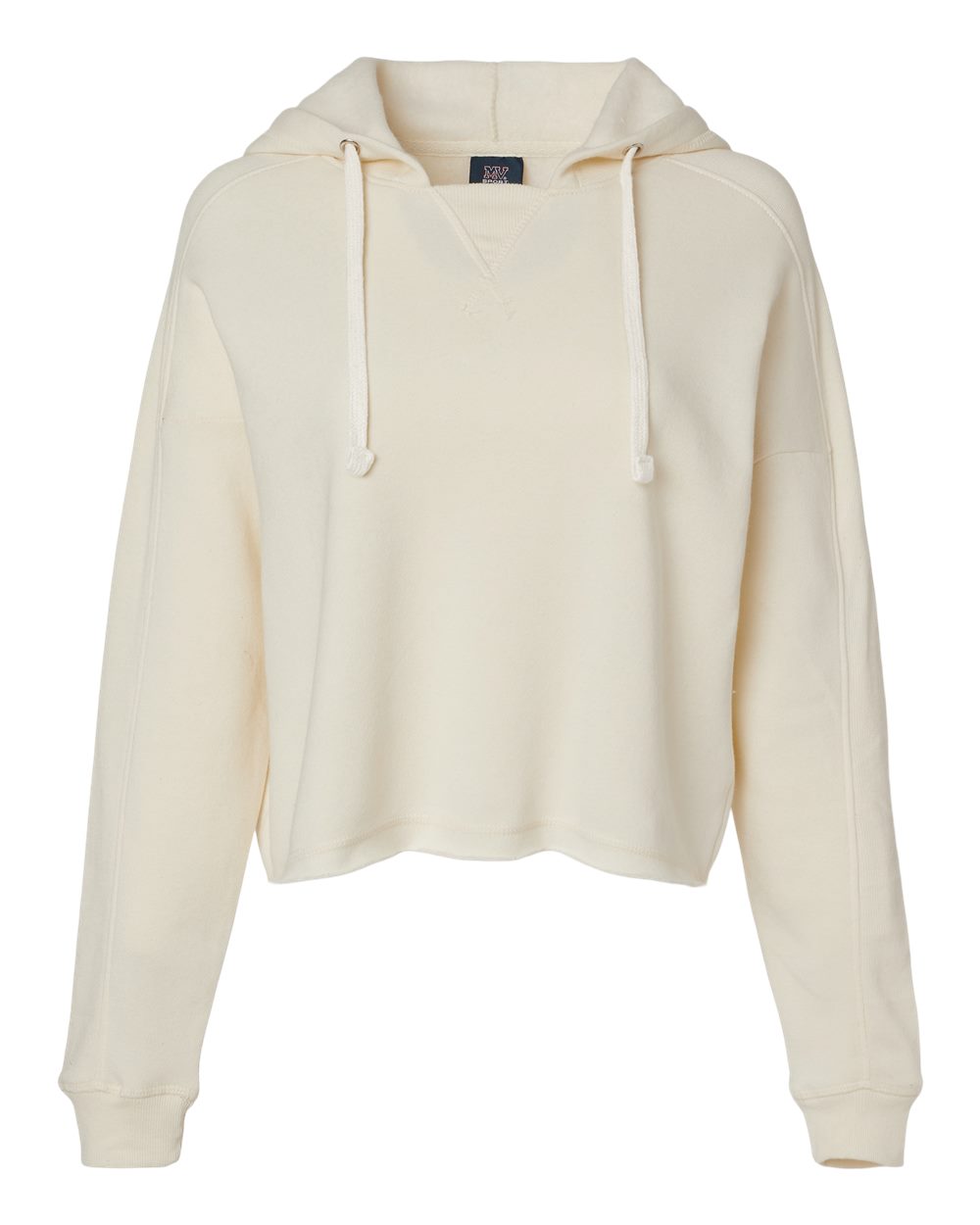 W23101 MV Sport Womens Angel Fleece Crop Hooded Sweatshirt W23101 MV Sport Womens Angel Fleece Crop Hooded Sweatshirt