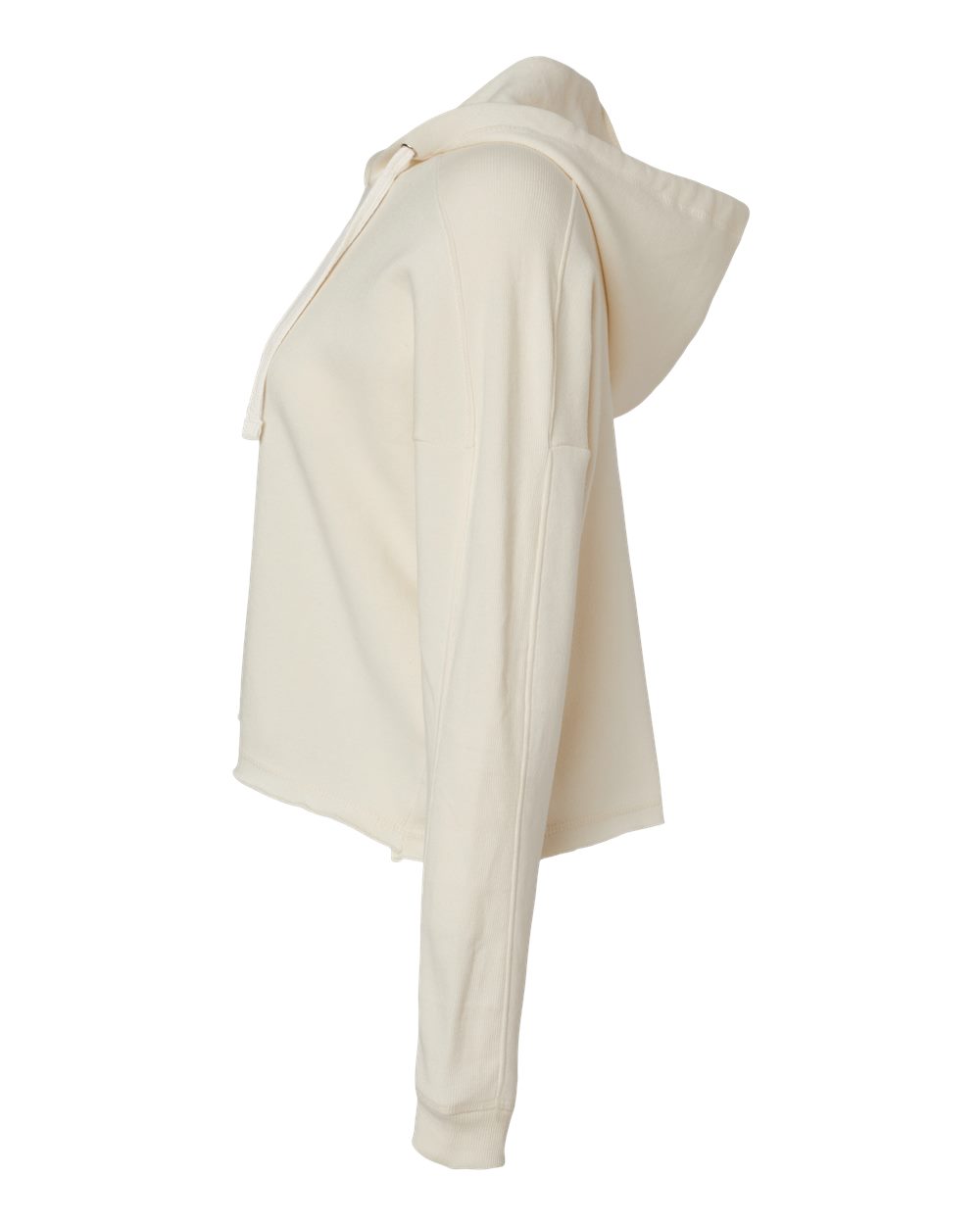 W23101 MV Sport Womens Angel Fleece Crop Hooded Sweatshirt - Siide Image