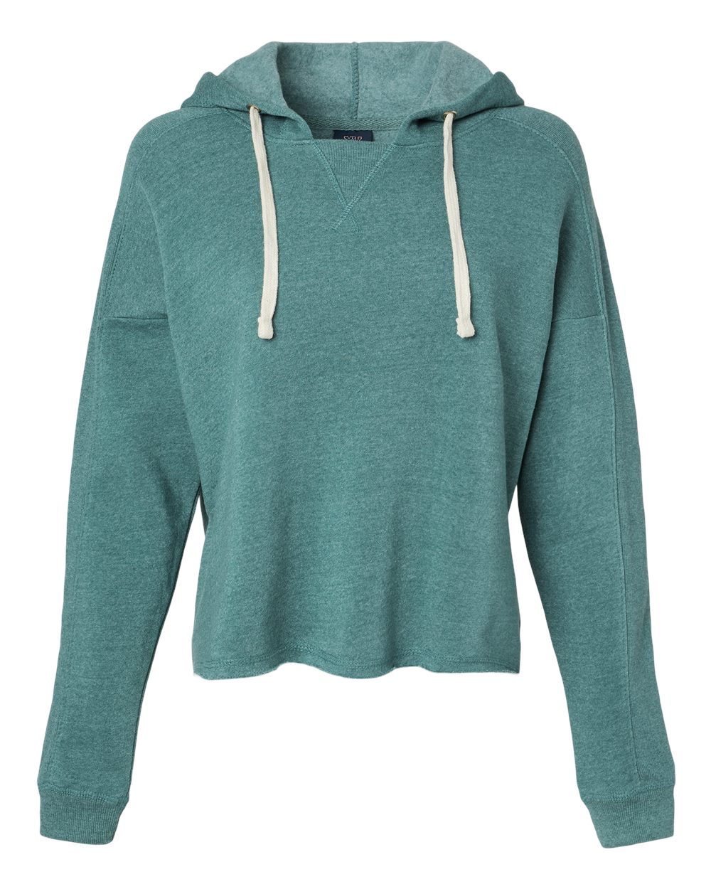 W23101 MV Sport Womens Angel Fleece Crop Hooded Sweatshirt W23101 MV Sport Womens Angel Fleece Crop Hooded Sweatshirt