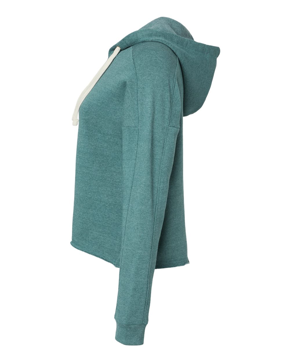 W23101 MV Sport Womens Angel Fleece Crop Hooded Sweatshirt - Siide Image