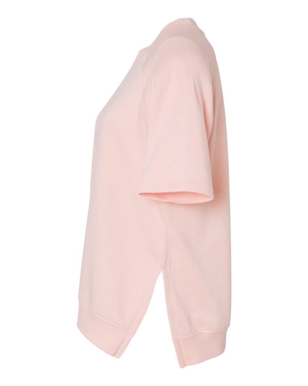 W23711 MV Sport Womens French Terry Short Sleeve Crewneck Pullover - Siide Image