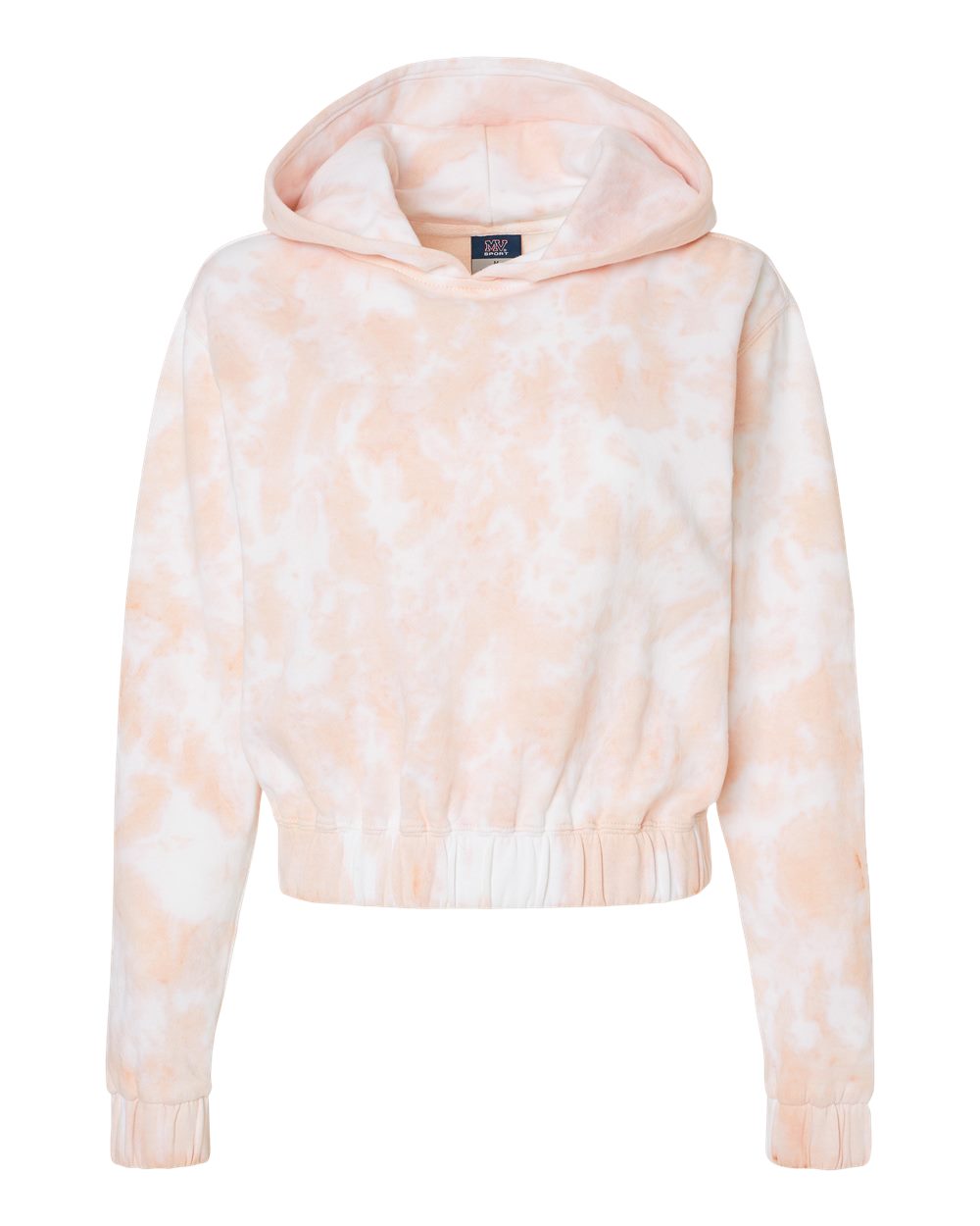 W23718 MV Sport Womens Sueded Fleece Tie-Dyed Crop Hooded Sweatshirt W23718 MV Sport Womens Sueded Fleece Tie-Dyed Crop Hooded Sweatshirt