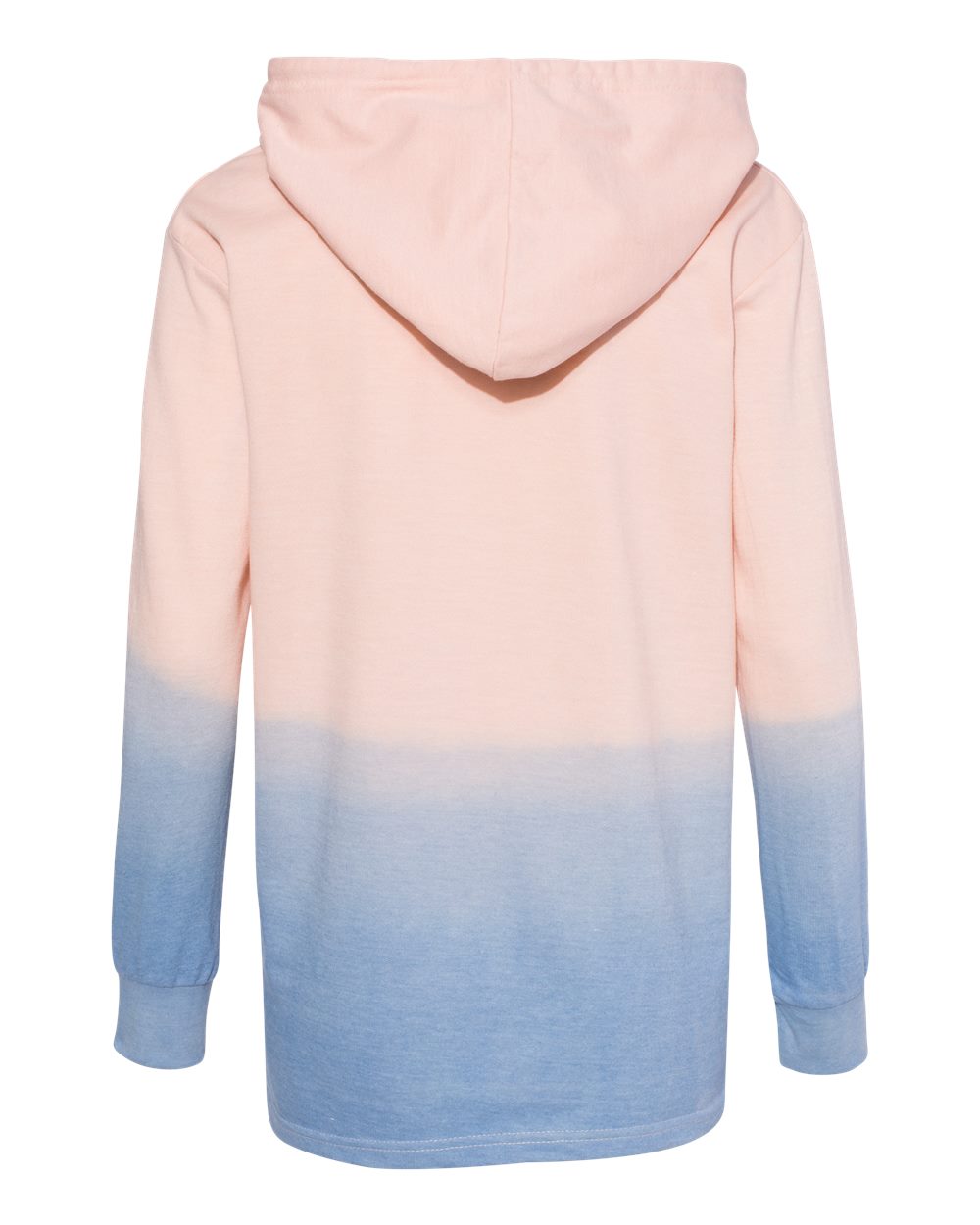 W20185 MV Sport Womens French Terry Ombré Hooded Sweatshirt - Back Image