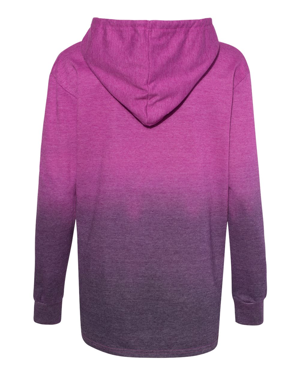 W20185 MV Sport Womens French Terry Ombré Hooded Sweatshirt - Back Image
