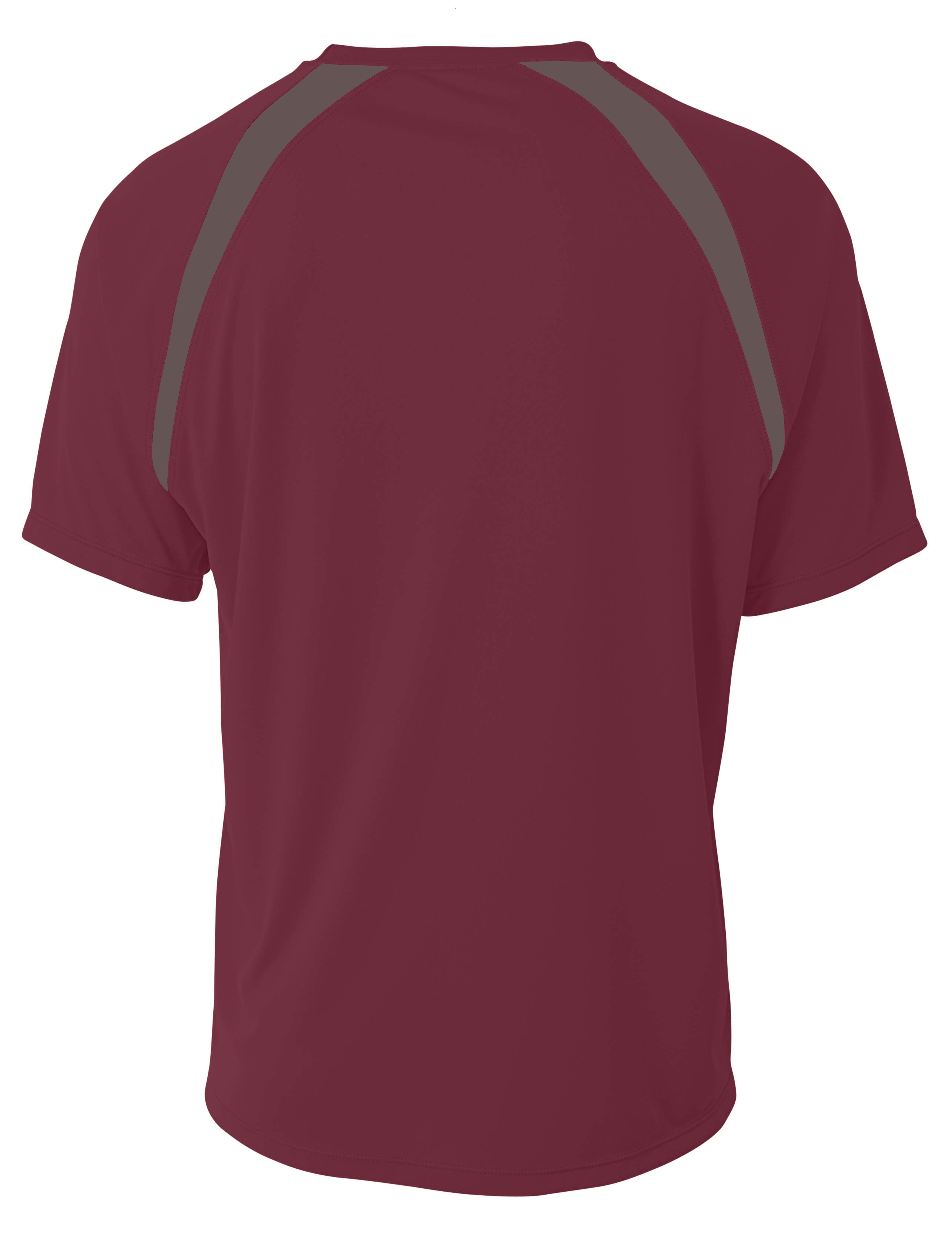 N3001 A4 Mens Spartan Short Sleeve Color Block Crew Neck T-Shirt - Back Image