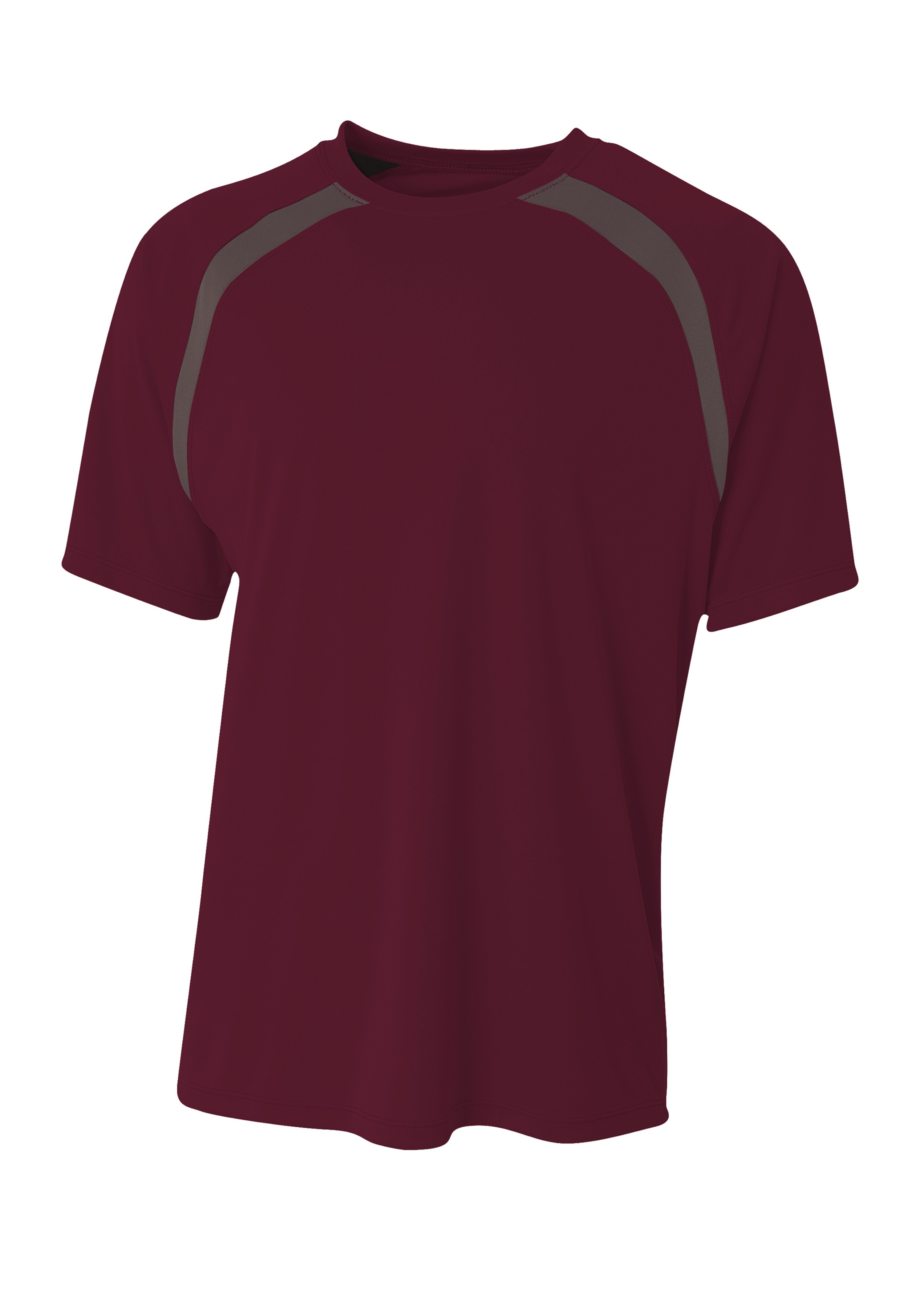 N3001 A4 Mens Spartan Short Sleeve Color Block Crew Neck T-Shirt