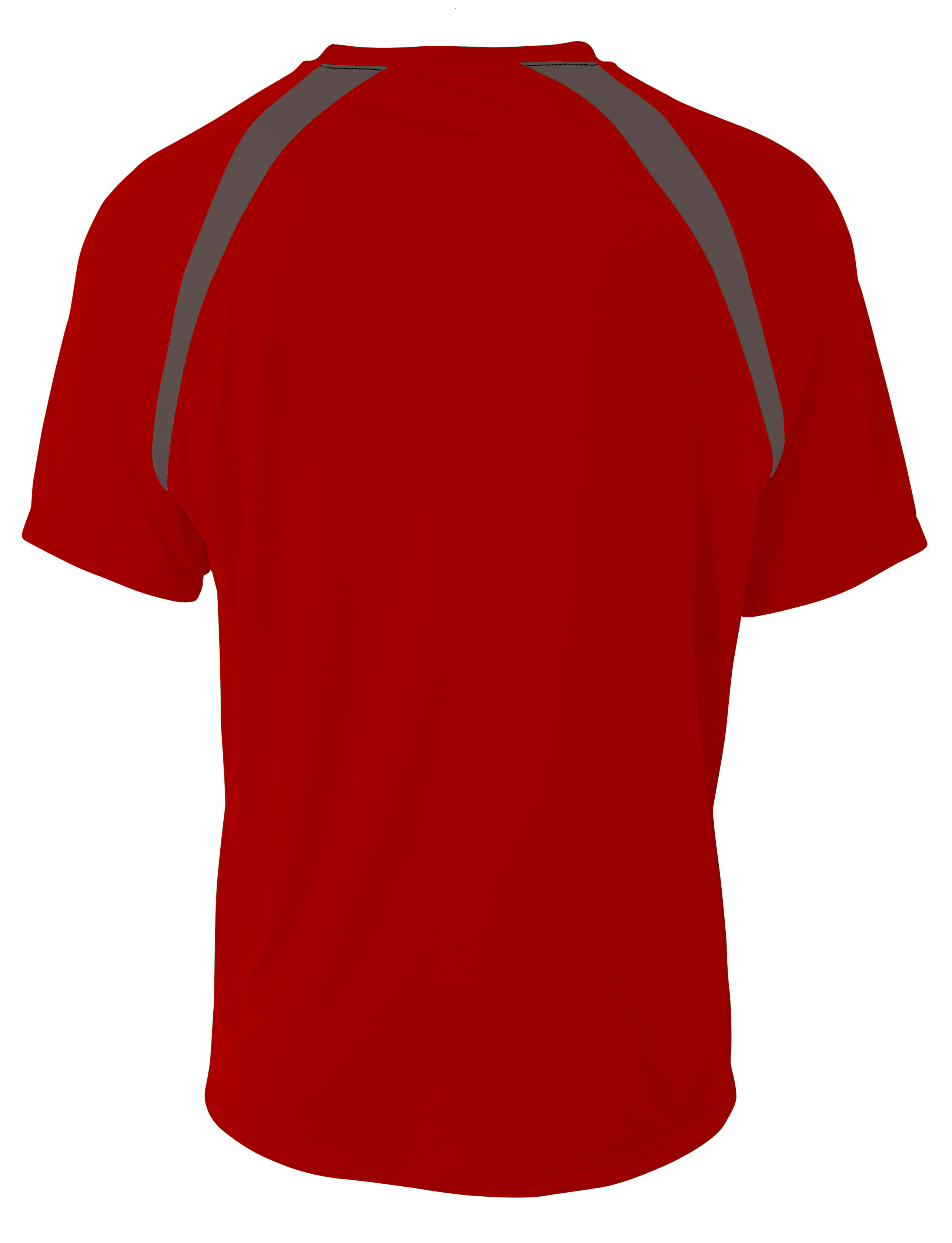 N3001 A4 Mens Spartan Short Sleeve Color Block Crew Neck T-Shirt - Back Image