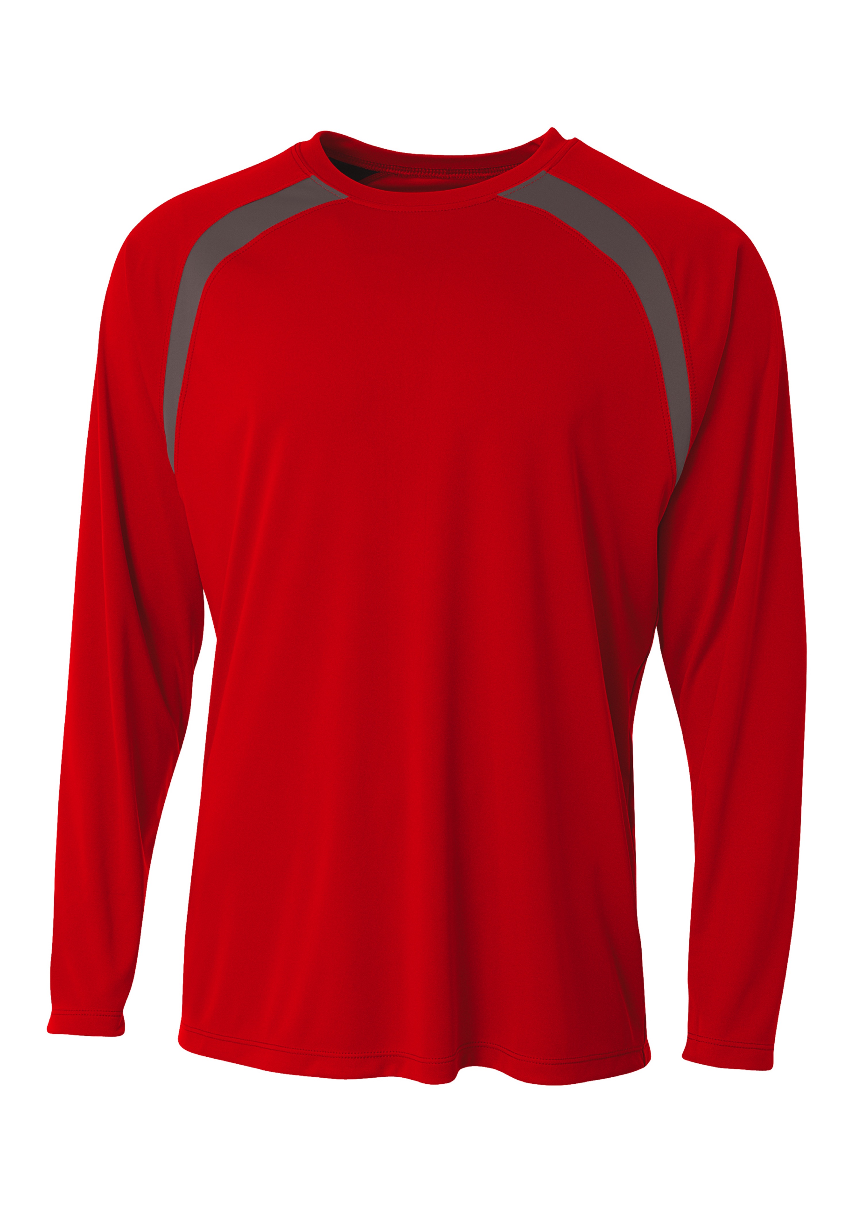 N3003 A4 Mens Spartan Long Sleeve Color Block Crew Neck T-Shirt N3003 A4 Mens Spartan Long Sleeve Color Block Crew Neck T-Shirt