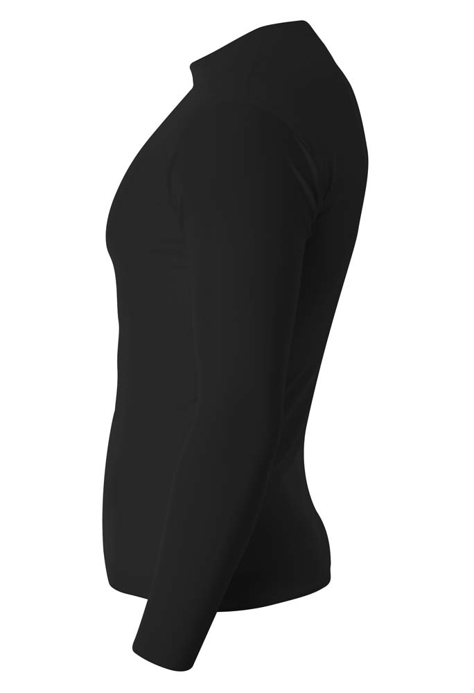 N3133 A4 Adult Polyester Spandex Long Sleeve Compression T-Shirt - Siide Image