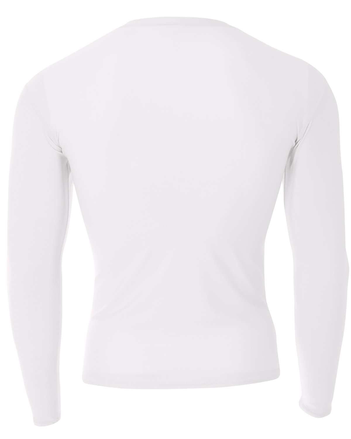 N3133 A4 Adult Polyester Spandex Long Sleeve Compression T-Shirt - Back Image