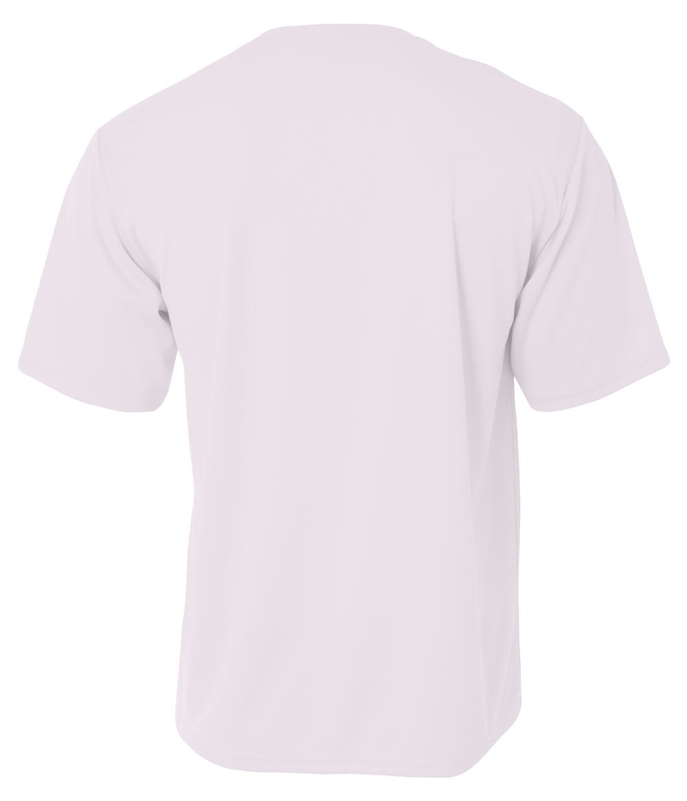 N3252 A4 Mens Birds-Eye Mesh T-Shirt N3252 A4 Mens Birds-Eye Mesh T-Shirt - Back Image