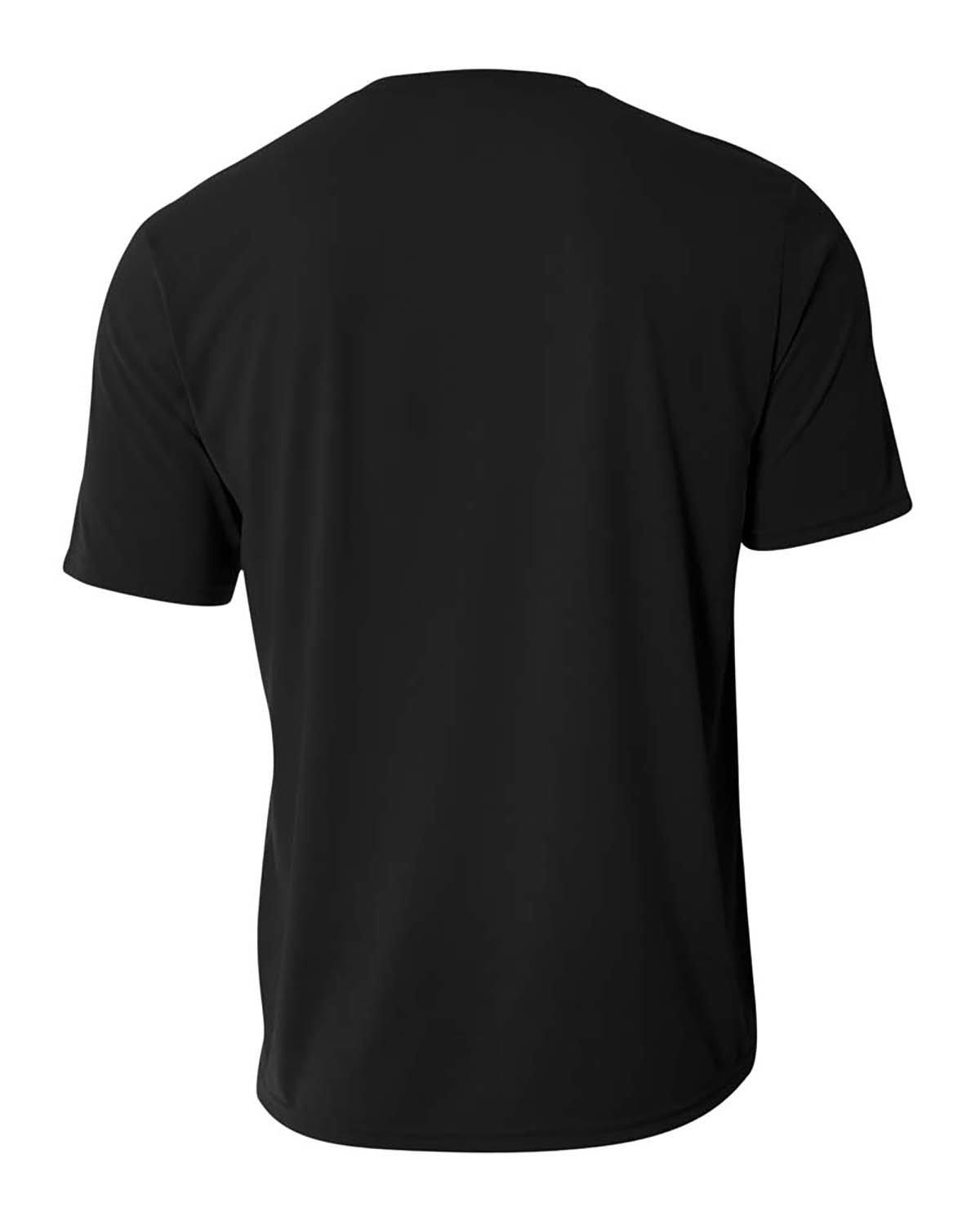 N3264 A4 Mens Short Sleeve Spun Poly T-Shirt - Back Image