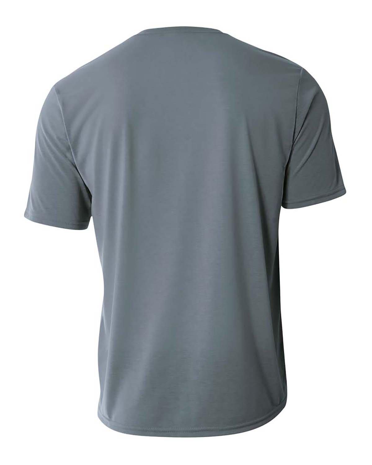 N3264 A4 Mens Short Sleeve Spun Poly T-Shirt - Back Image