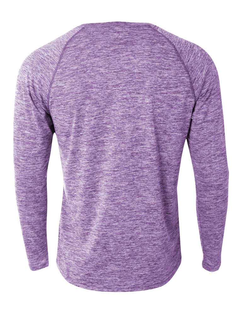 N3305 A4 Adult Space Dye Long Sleeve Raglan T-Shirt N3305 A4 Adult Space Dye Long Sleeve Raglan T-Shirt - Back Image