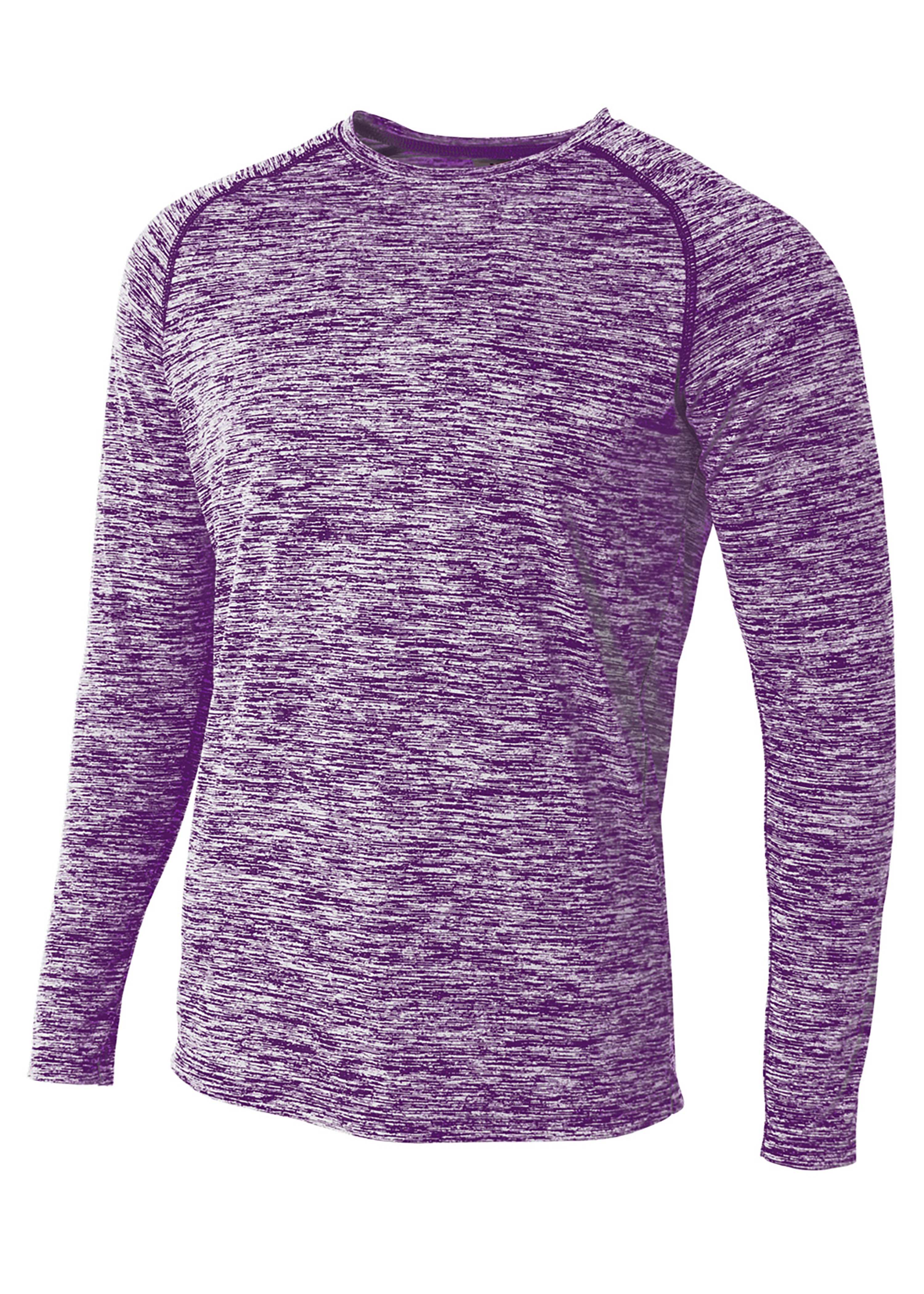 N3305 A4 Adult Space Dye Long Sleeve Raglan T-Shirt