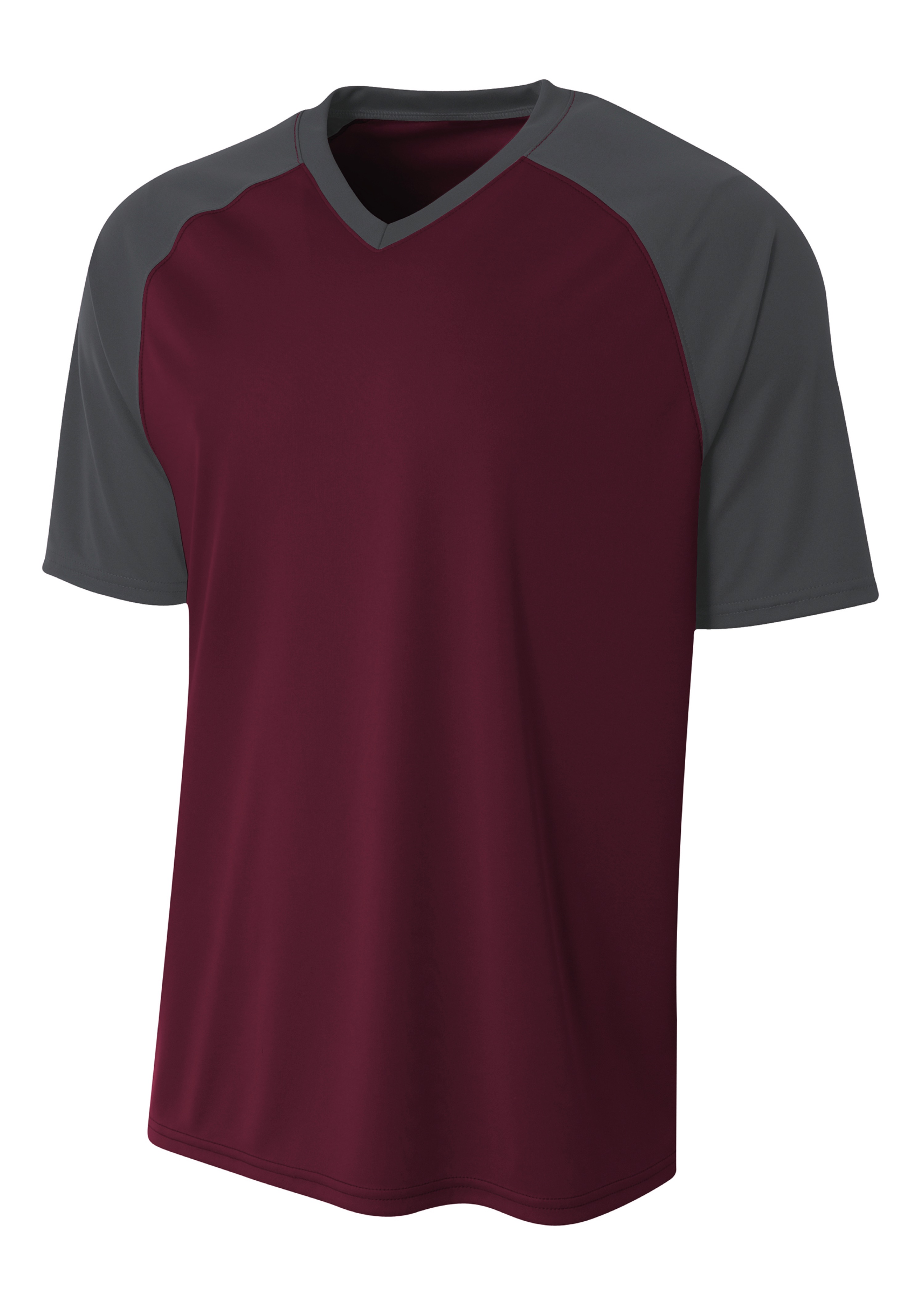 N3373 A4 Adult Polyester V-Neck Strike Jersey with Contrast Sleeve N3373 A4 Adult Polyester V-Neck Strike Jersey with Contrast Sleeve