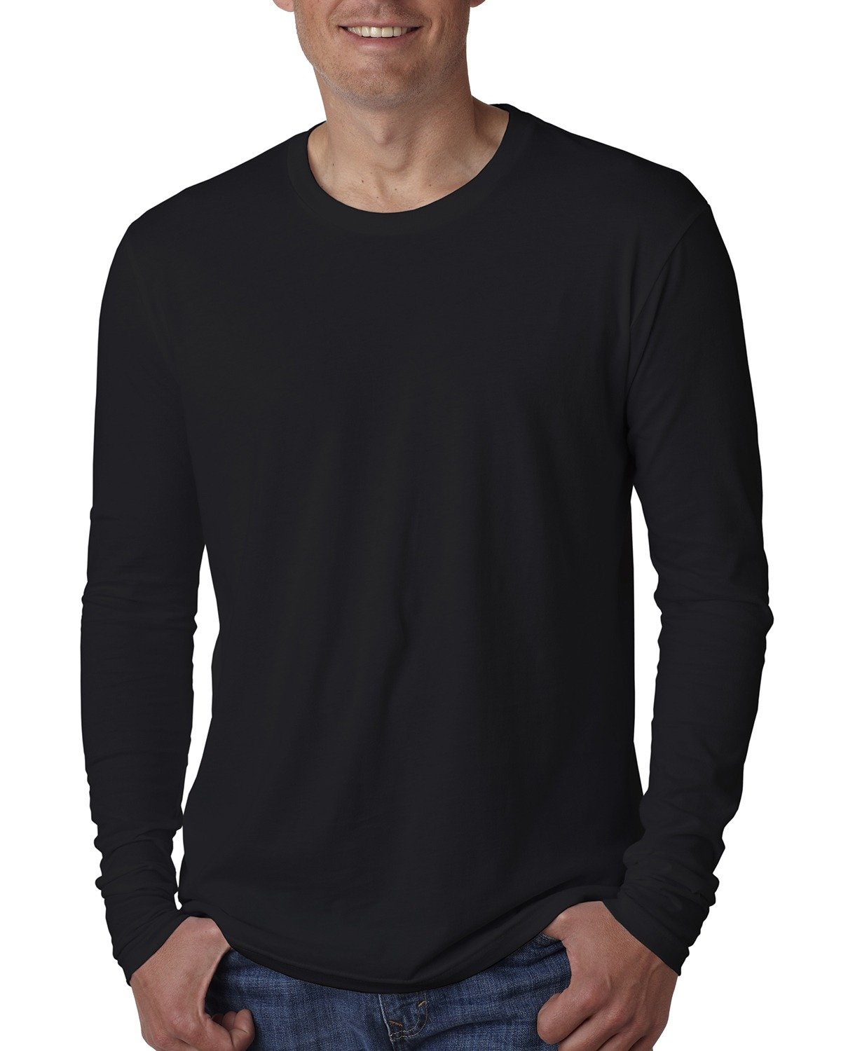 N3601 Next Level Mens Cotton Long-Sleeve Crew Zoom Image