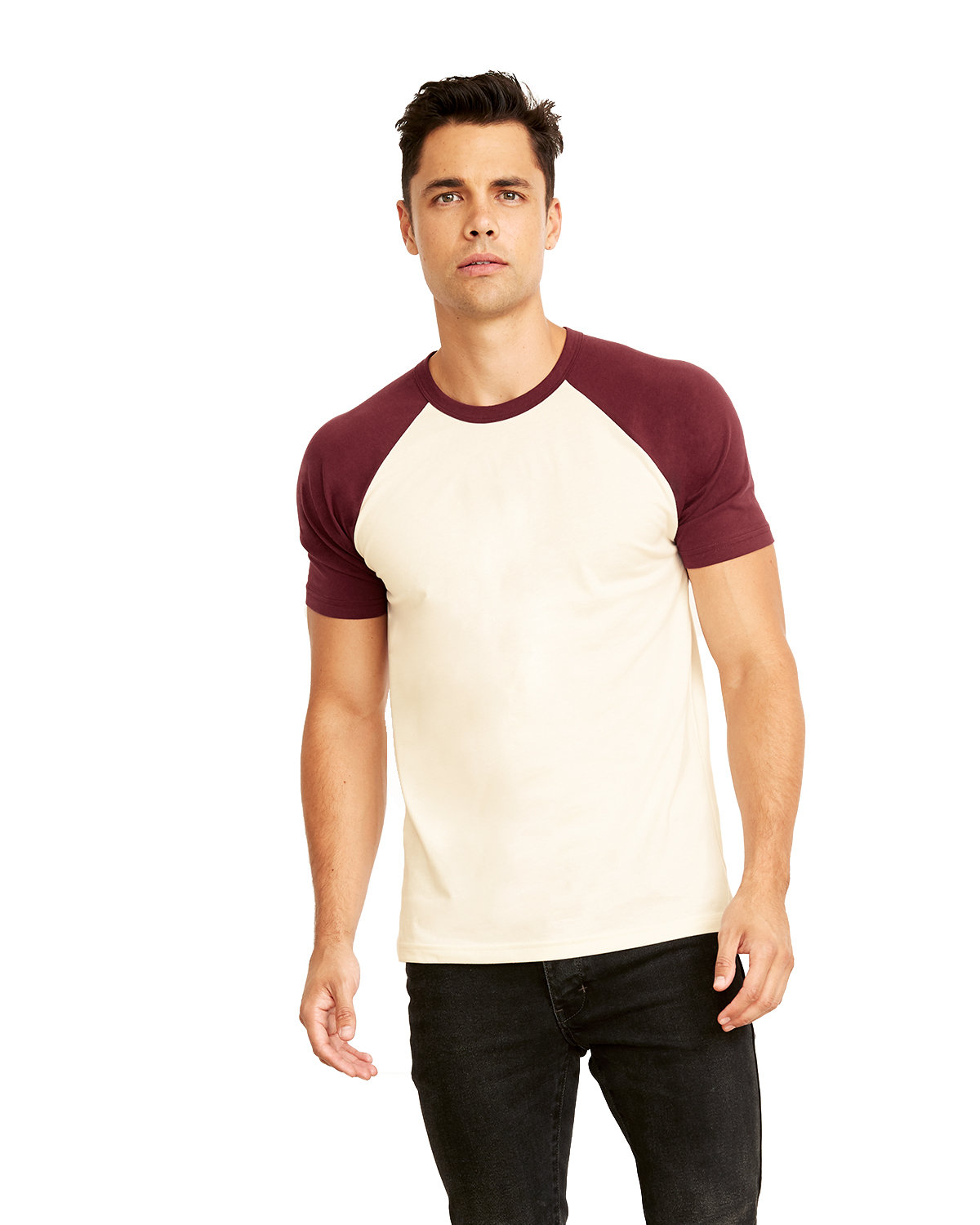 N3650 Next Level Unisex Raglan Short-Sleeve T-Shirt