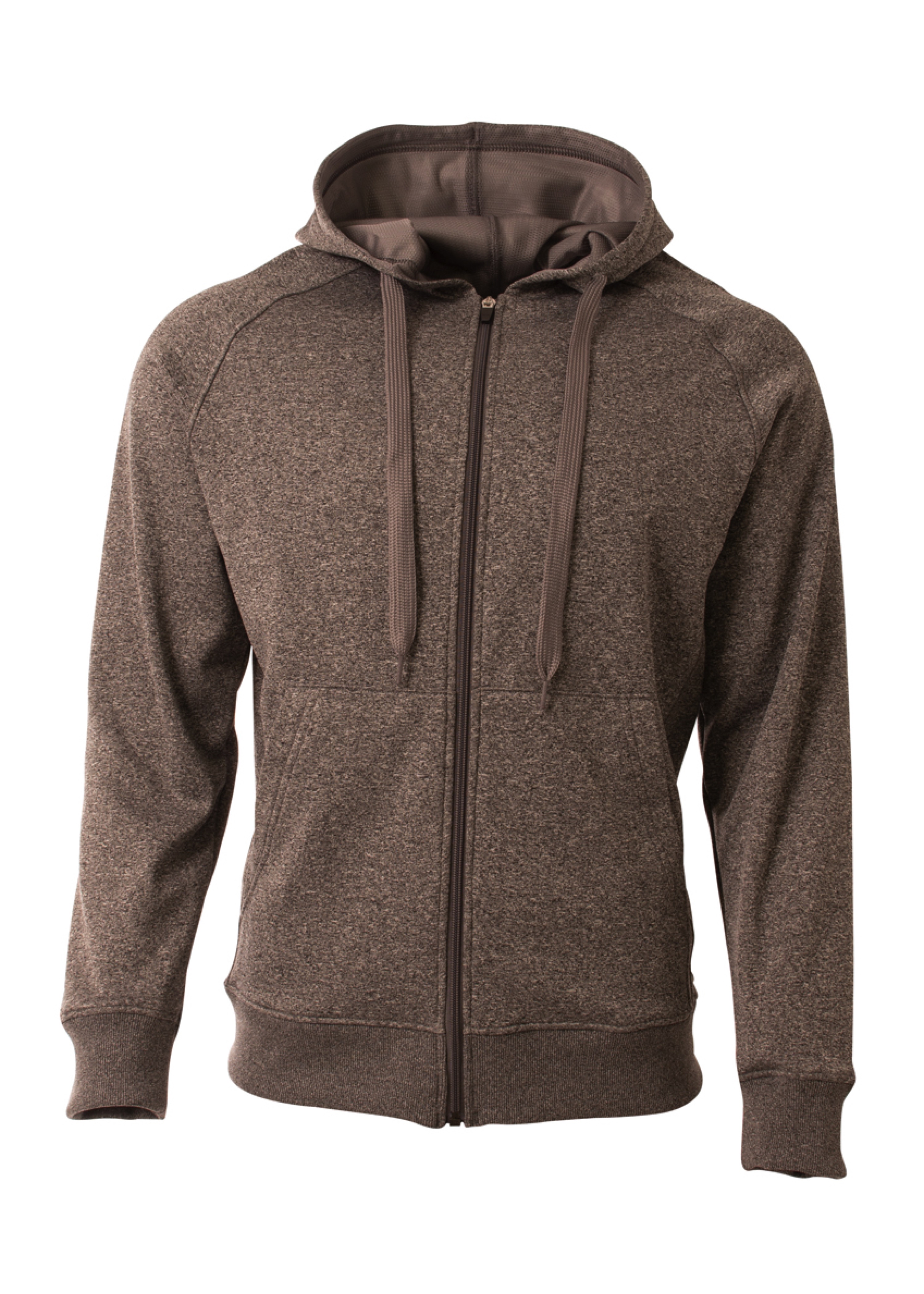 N4001 A4 Mens Agility Full-Zip Tech Fleece Hooded Sweatshirt Zoom Image