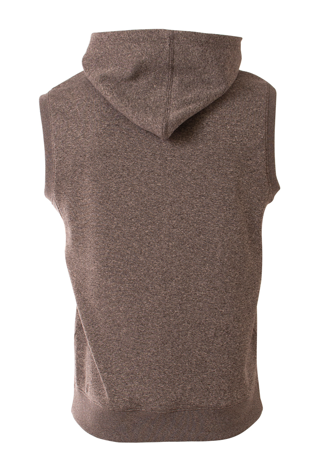 N4002 A4 Mens Agility Sleeveless Tech Fleece Pullover Hooded Sweatshirt N4002 A4 Mens Agility Sleeveless Tech Fleece Pullover Hooded Sweatshirt - Back Image
