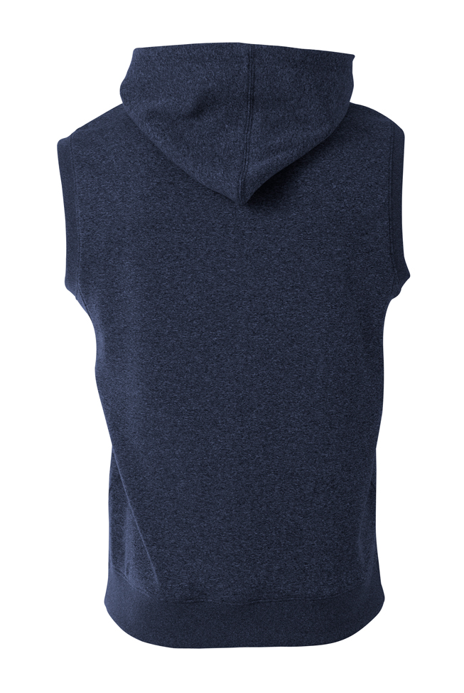 N4002 A4 Mens Agility Sleeveless Tech Fleece Pullover Hooded Sweatshirt N4002 A4 Mens Agility Sleeveless Tech Fleece Pullover Hooded Sweatshirt - Back Image