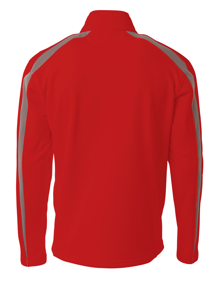 N4005 A4 Mens Spartan Fleece Quarter-Zip Sweatshirt N4005 A4 Mens Spartan Fleece Quarter-Zip Sweatshirt - Back Image
