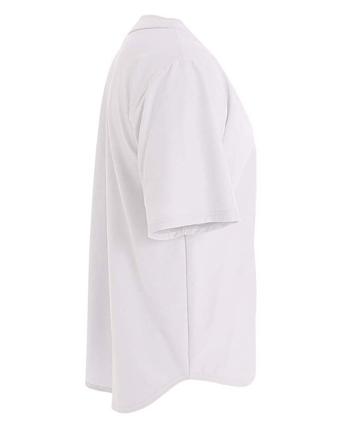 N4184 A4 Shorts Sleeve Full Button Baseball Top - Siide Image