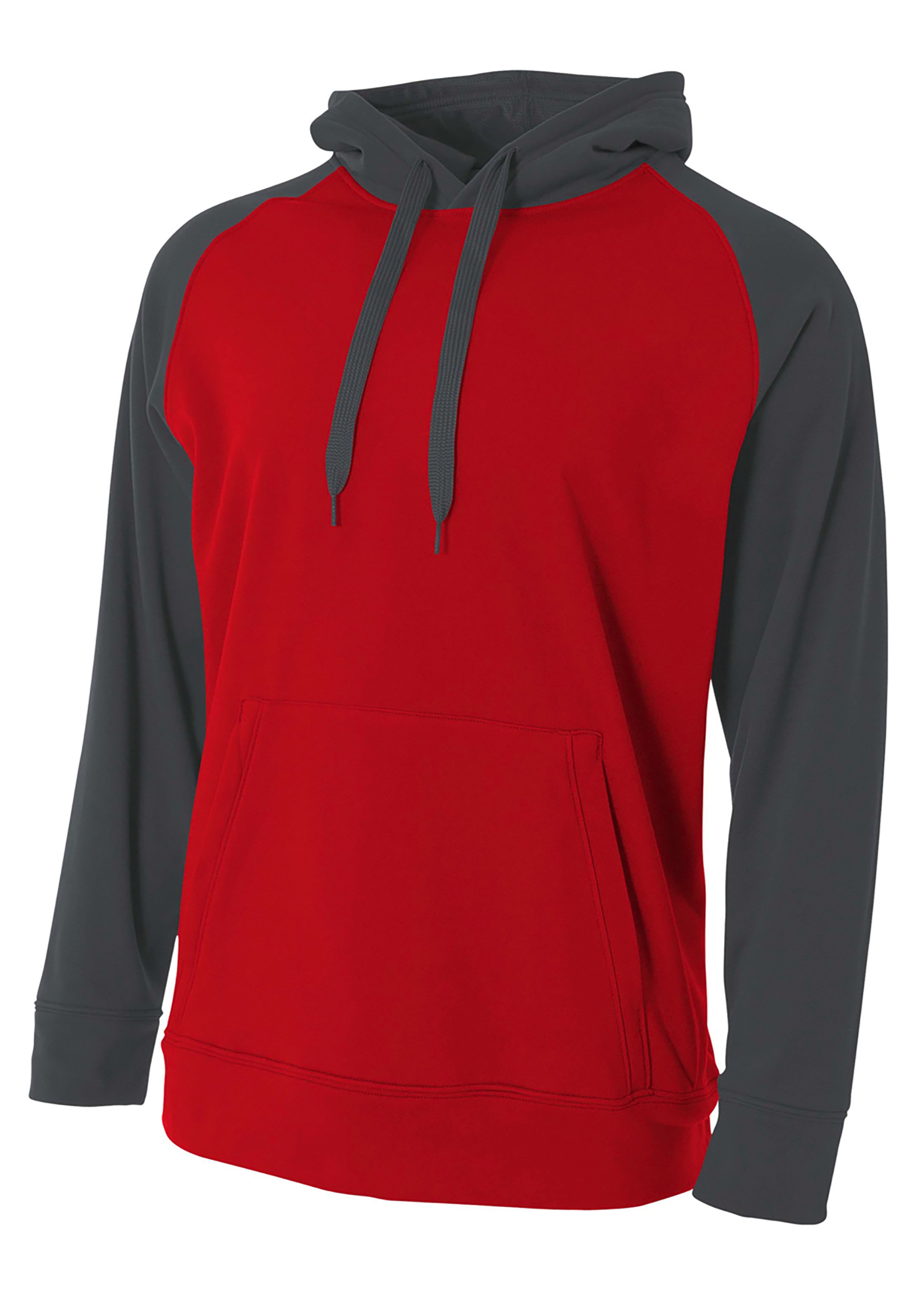 N4234 A4 Mens Color Block Tech Fleece Hoodie