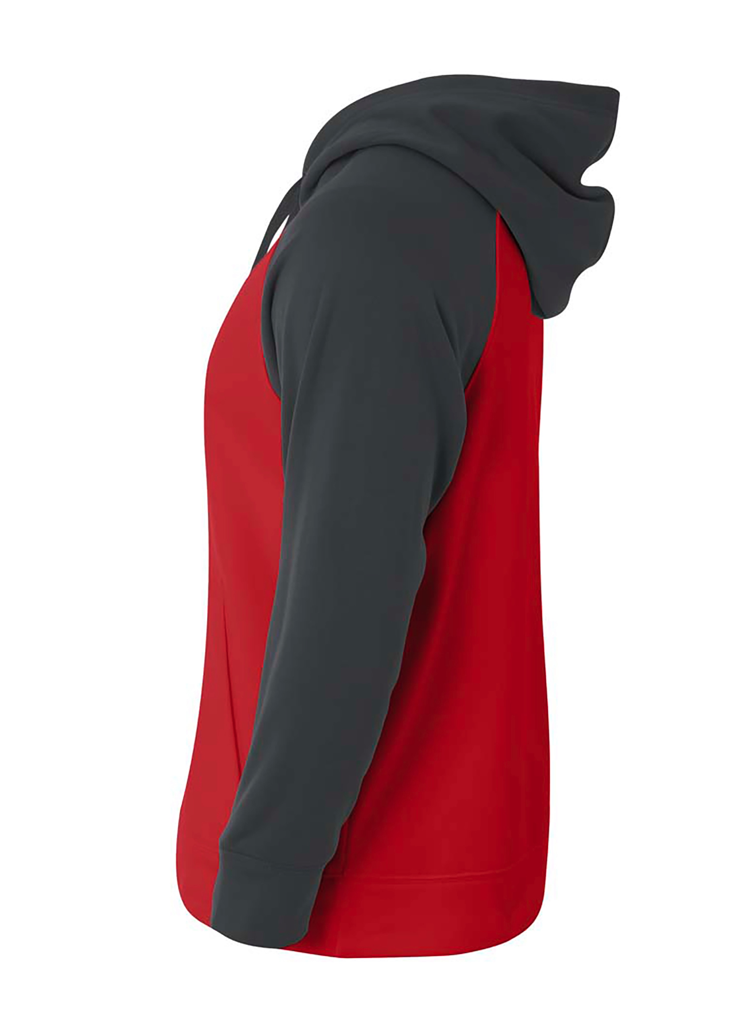 N4234 A4 Mens Color Block Tech Fleece Hoodie - Siide Image