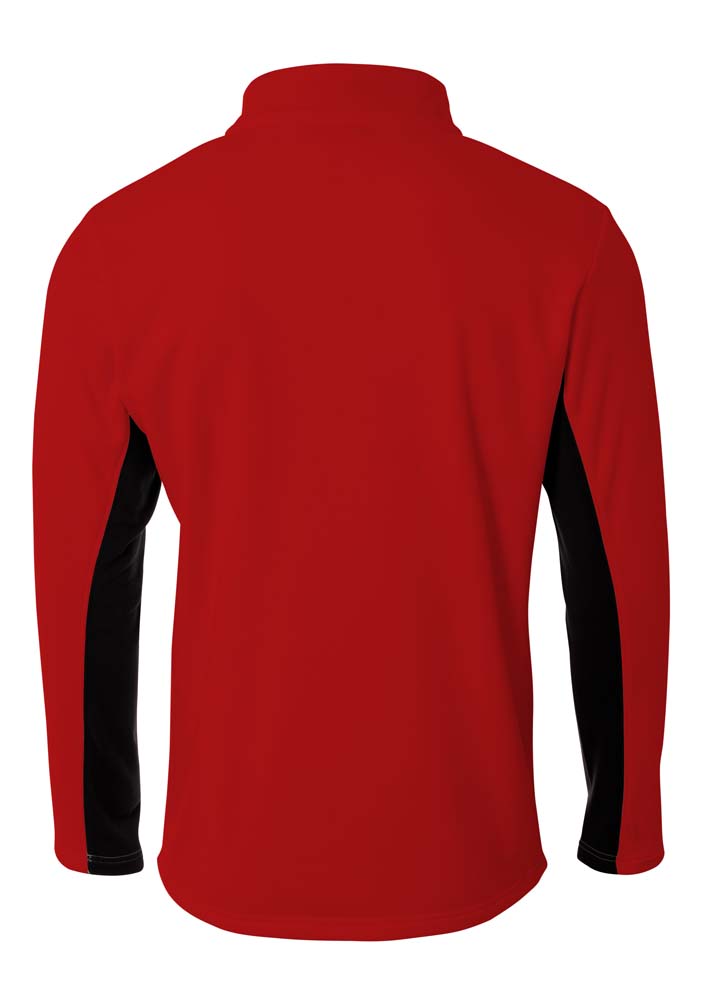 N4246 A4 Adult Tech Fleece 1/4 Zip Jacket - Back Image