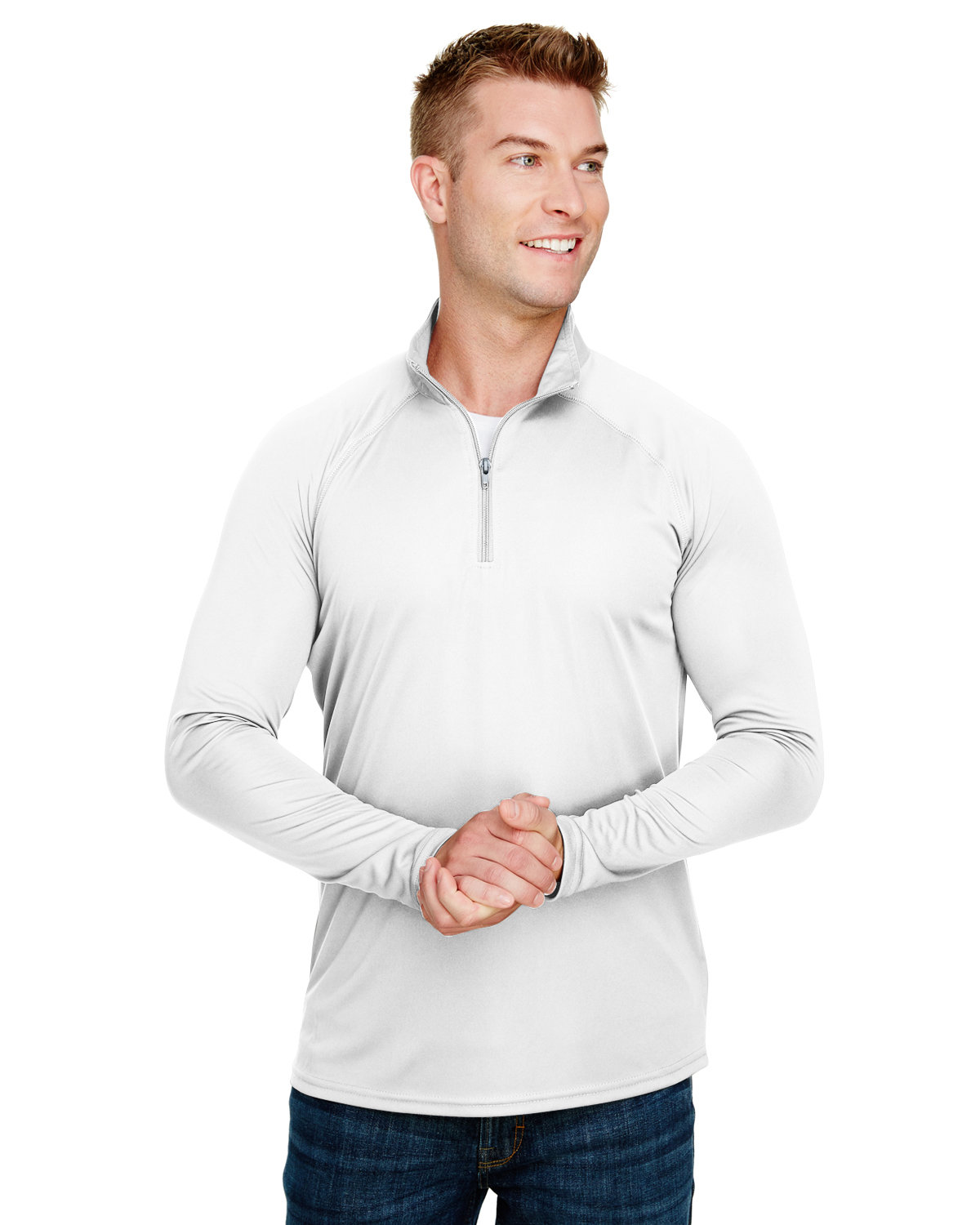 N4268 A4 Adult Daily Polyester 1/4 Zip N4268 A4 Adult Daily Polyester 1/4 Zip