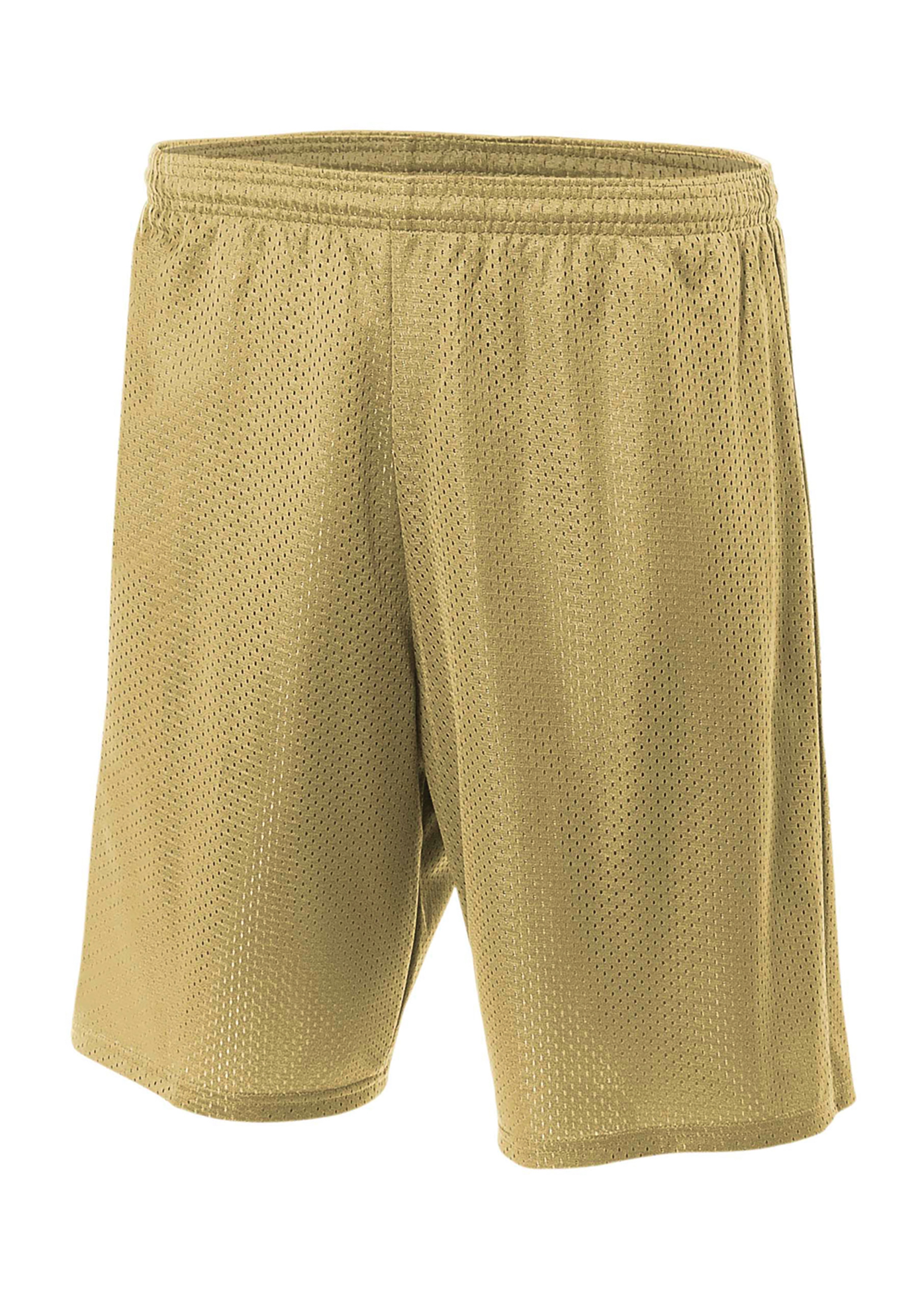 N5293 A4 Adult Tricot Lined 7" Mesh Shorts