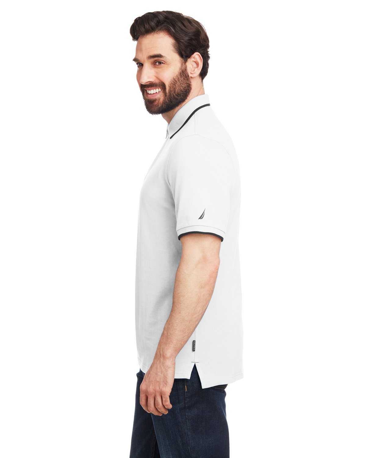 N17165 Nautica Mens Deck Polo - Siide Image