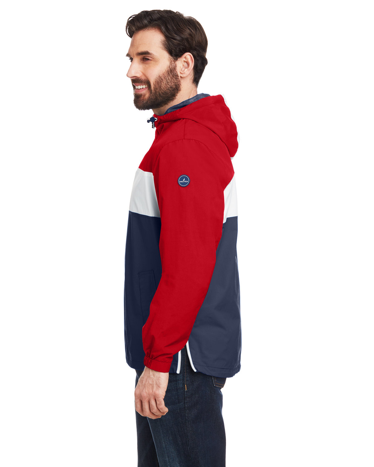 N17174 Nautica Unisex Windward Pullover Anorak - Siide Image