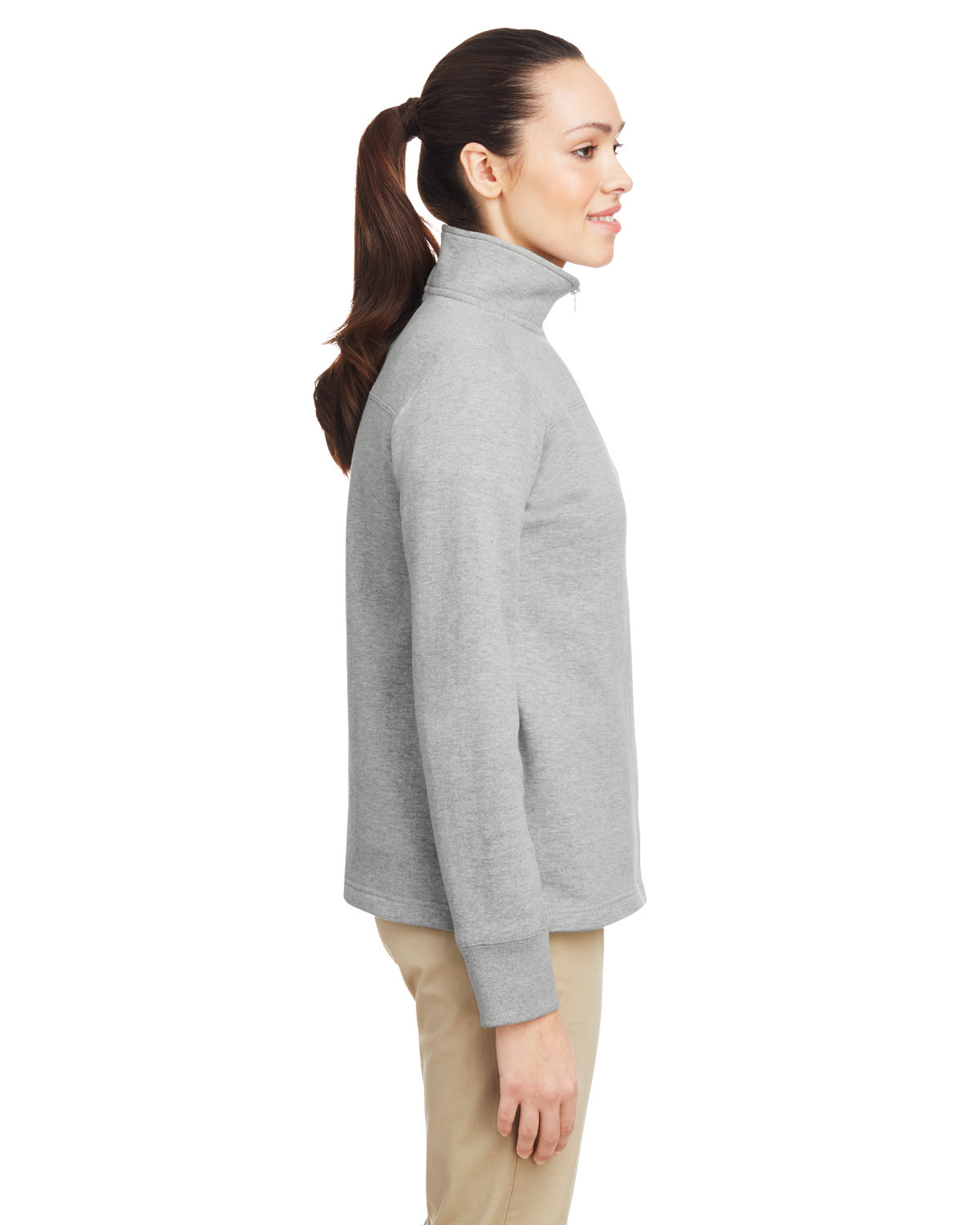 N17397 Nautica Ladies Anchor Quarter-Zip Pullover - Siide Image