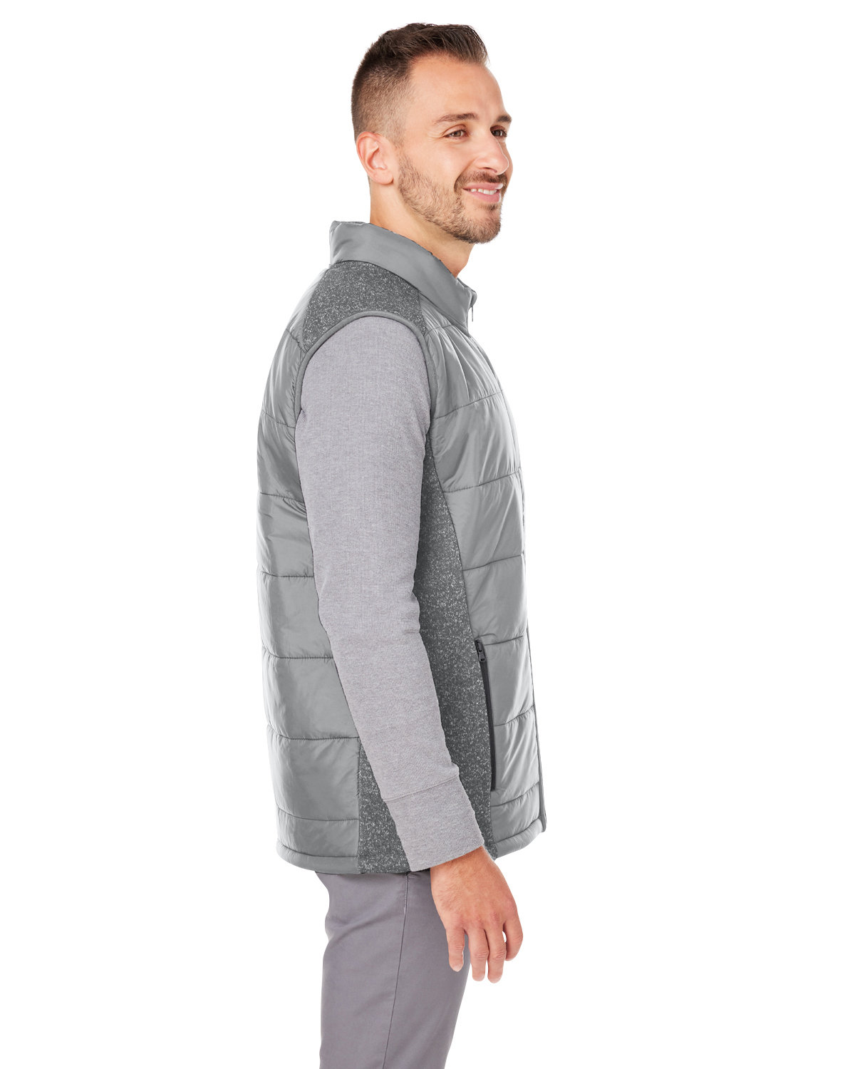 N17946 Nautica Mens Harbor Puffer Vest - Siide Image