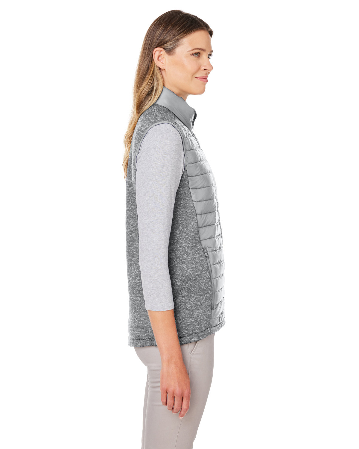 N17947 Nautica Ladies Harbor Puffer Vest - Siide Image