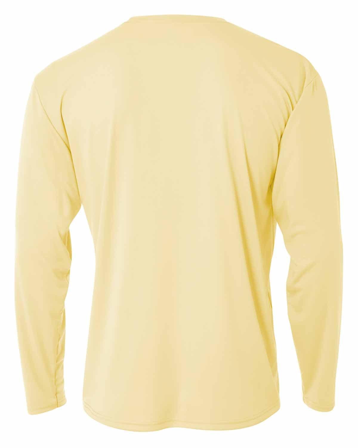 NB3165 A4 Youth Long Sleeve Cooling Performance Crew Shirt - Back Image