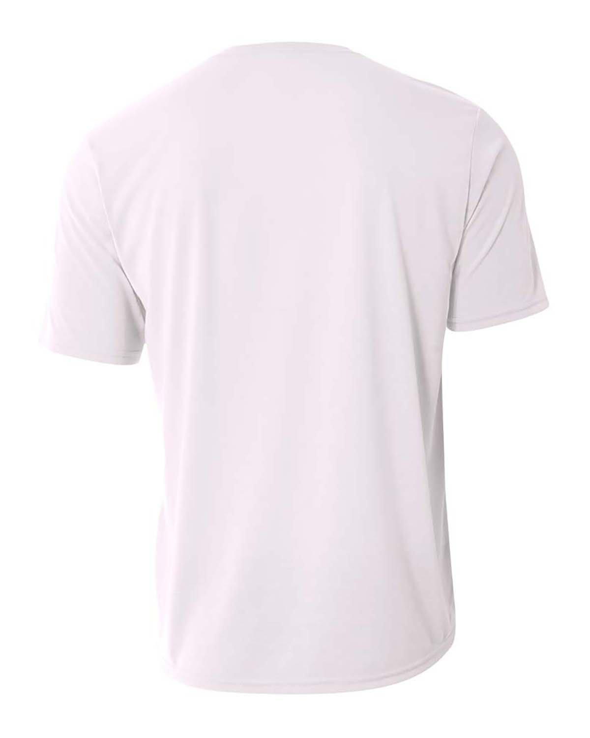 NB3264 A4 Youth Shorts Sleeve Spun Poly T-Shirt - Back Image