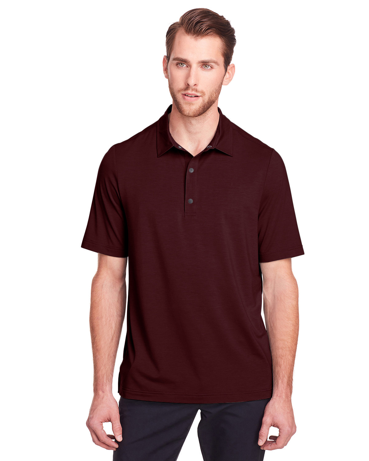 NE100 North End Mens Jaq Snap-Up Stretch Performance Polo